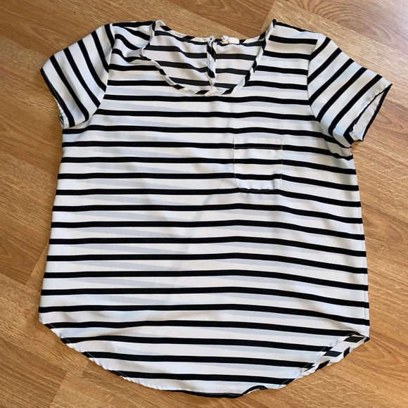 Japna Striped Chiffon Blouse - Picture 2 of 3